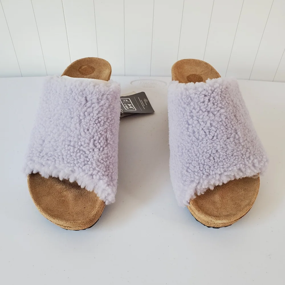 New BIRKENSTOCK Womens NAMIKA TEDDY WEDGE IN LILAC Size 11